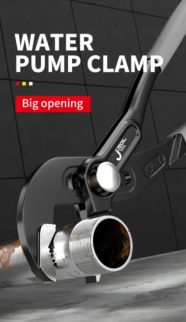 Water Pump Pliers Quick-Release Plumbing Pliers Pipe Wrench Adjustable Water Pipe Clamp Pliers - Image 8