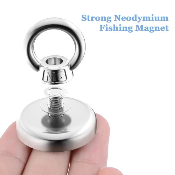 Super Strong Neodymium Fishing Magnets Heavy Duty imanes Magnet with Countersunk Hole Eyebolt for Salvage Magnetic Fishing - Image 19
