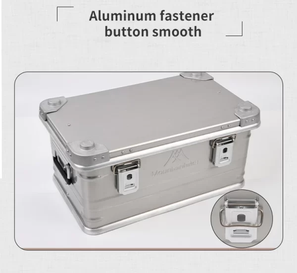 MOUNTAINHIKER Outdoor Storage Box Camping Picnic Travel Aluminum Alloy Large Capacity Box Silver Storage Bag 30-80L - Image 29