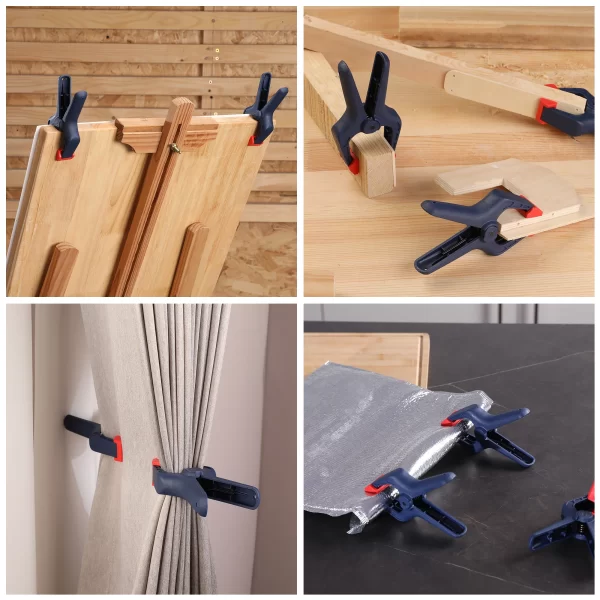 WORKPRO Bar Clamps for Woodworking One-Handed Clamp/Spreader, 6-Inch and 12-Inch Wood Clamps Set - Image 17