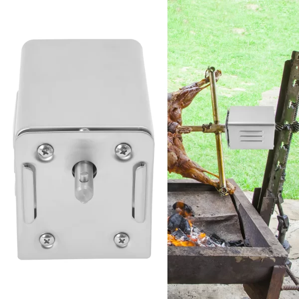 Automatic BBQ Rotisserie Motor, 2RPM Stainless Steel Grill Spit Roaster - Image 3