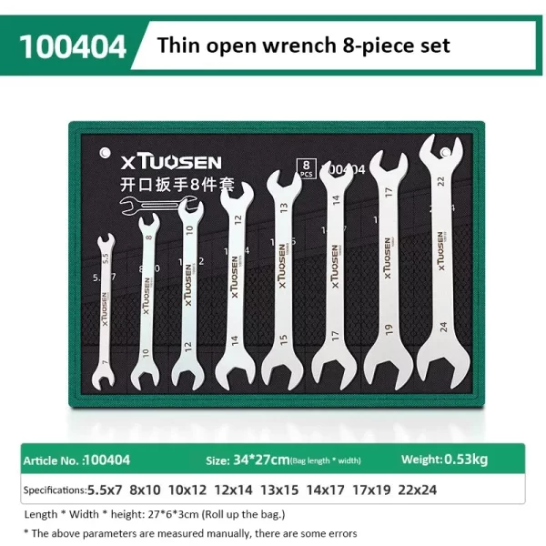 Ultra-thin Open End Wrench Set 6-27mm Ratchet Wrenches Combination Universal Dual Heads - Image 8