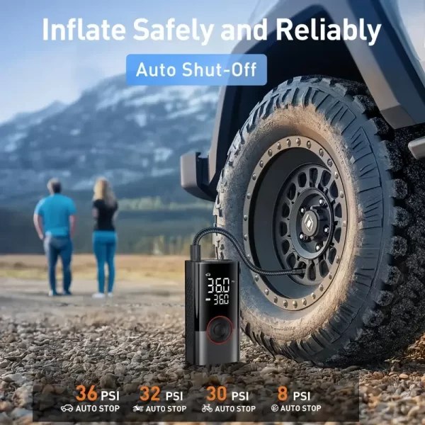 1pc Wireless Car Air Compressor Air Pump Electric Tire Inflator Pump - Image 26