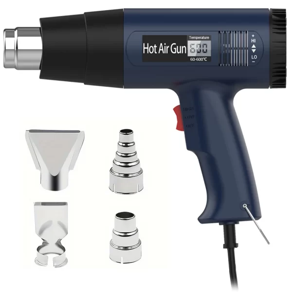2000W Industrial Electric Hot Air Gun Digital Display Car Film Heat Gun Air Dryer for Soldering Thermal Blower Shrink Wrapping - Image 7