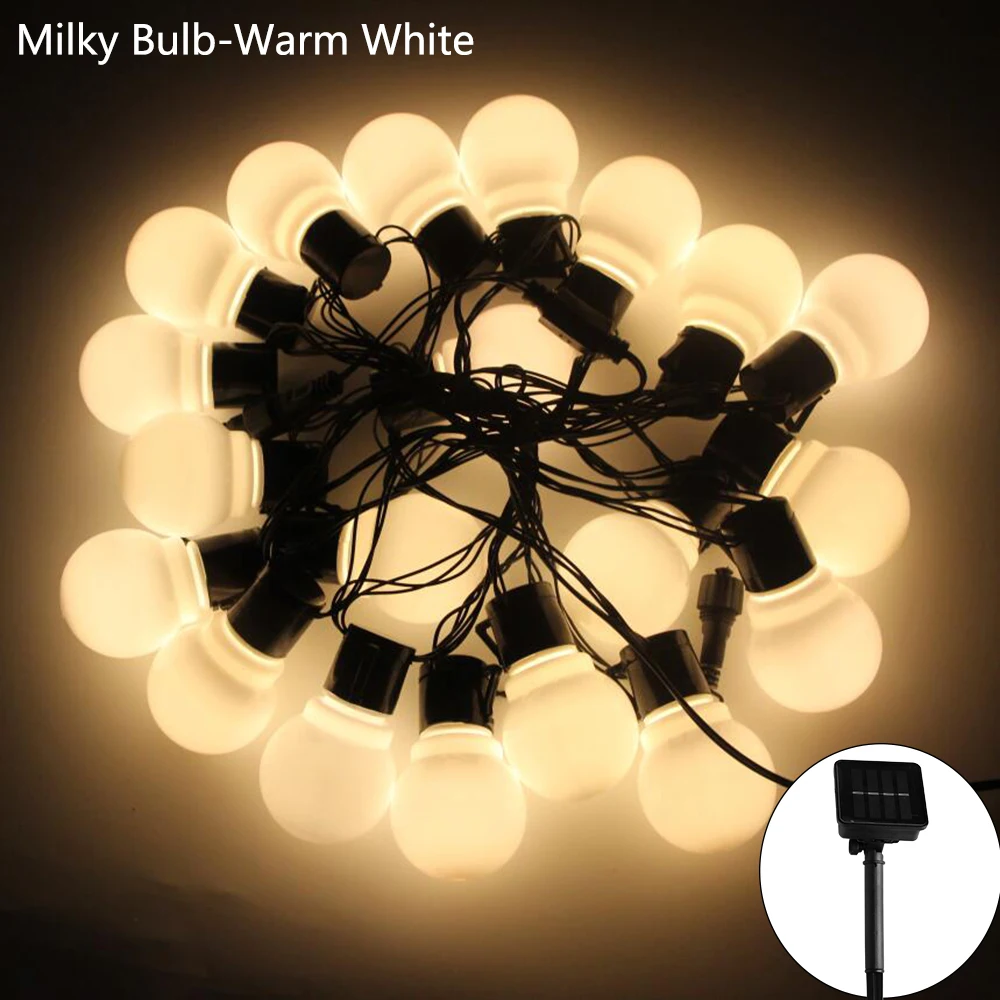 5/7/12M Led Globe Solar Fairy String Lights Christmas Garland Street Wedding Bulb Lamps Outdoor - Image 9