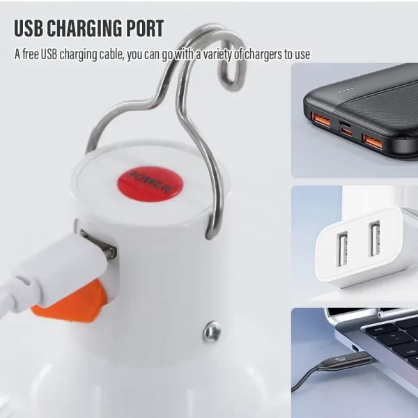 Outdoor USB Rechargeable LED Lamp Bulbs High Brightness - Image 4