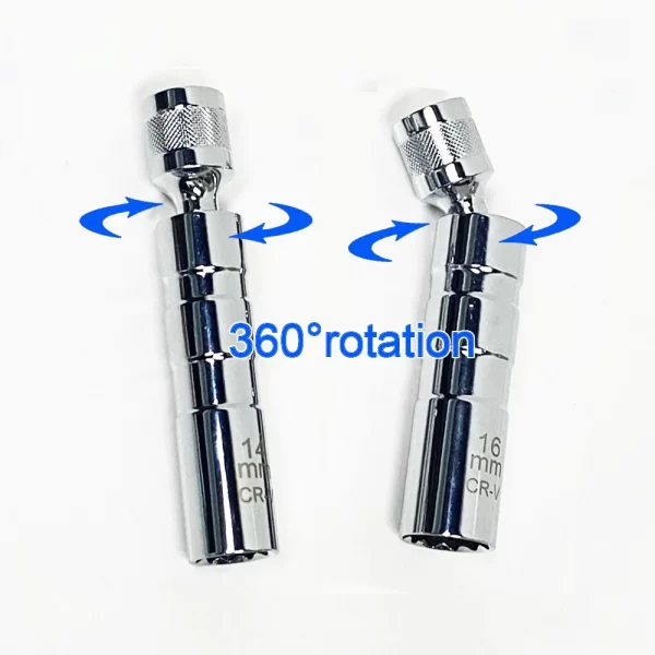 Universal Magnetic Spark Plug Sleeve Thin-walled Universal Joint 14/16mm Automotive Repair Spark Plug Disassembly Tool - Image 2