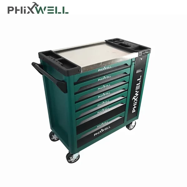Heavy du Metal Iron 7 Drawers Roller Tool Trolley Tool Cabinet With Mechanic Repair Tools - Image 6