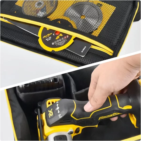 Compatible with DEWALT 20V MAX Cut Off Tool 3 in 1 Brushless (DCS438B), Storage bag case Carrying Holder Organizer (case only) - Image 3