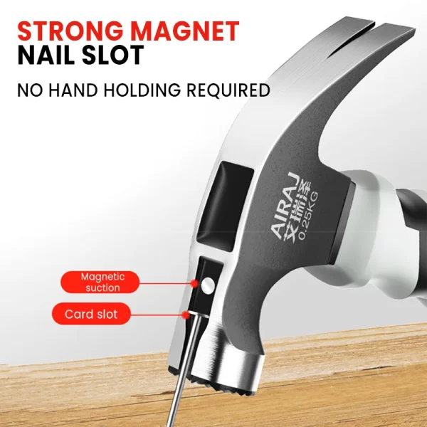AIRAJ Multifunctional Mini Claw Hammer, Anti Slip And Shockproof Hammer - Image 5