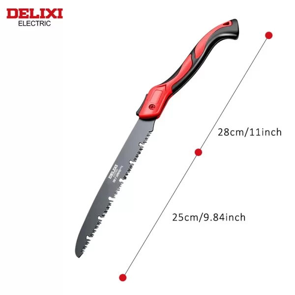 DELIXI ELECTRIC Folding Saw，SK5 steel One-button Folding Design - Image 2