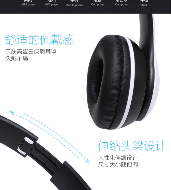 Stereo P47 Headset 5.0 Bluetooth Headset Folding Series Wireless Sports Game Headset for iPhone XiaoMi - Image 20