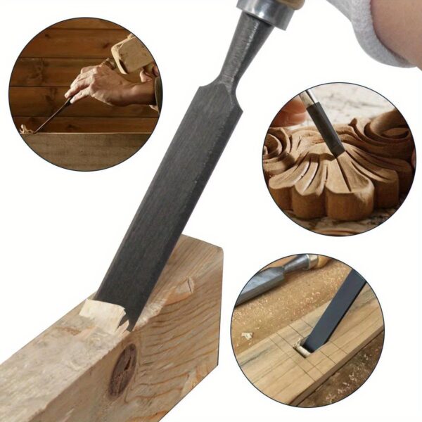 4Pcs Wood Carving Chisels Set Professional for Woodworking - 8/12/16/20mm Comfortable Beech Handle Wood Chisels - Image 9