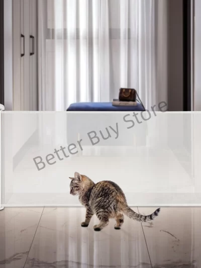 White/Black Iron Pet Fence 40-300cm Adjustable 84cm Height 10-40lbs