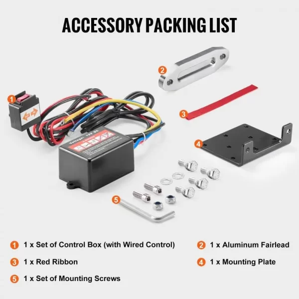 Electric Winch UTV 3500 lb Synthetic Rope Waterproof Wired Control - Image 4