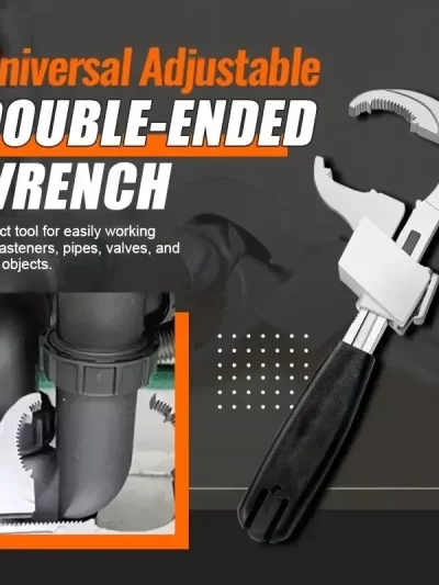 Adjustable Wrench Universal Double Ended Wrench Aluminium Alloy Open End Spanner Bathroom Plumbing Faucet And Sink Repair Tool