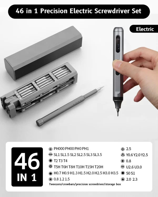 Precision Screwdriver Set 8 32 43 46 in 1 Torx Hex Phillips Magnetic Screwdriver Bit Phone Watch Laptop Mini Repair Tool Set - Image 13