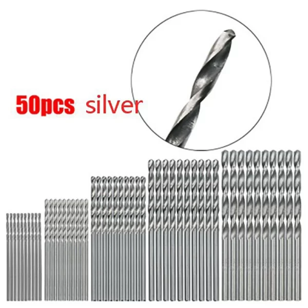 100/50Pcs Titanium Coated Drill Bits HSS High Speed Steel Set - Image 9