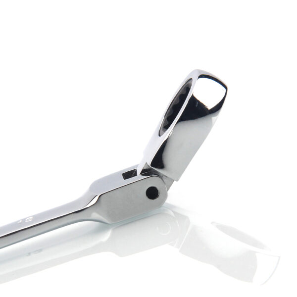 1pc Ratchet Wrench of Keys Spanner Hand Tool 72-Tooth Ratcheting Flexible Head Mirror Finish - Image 8