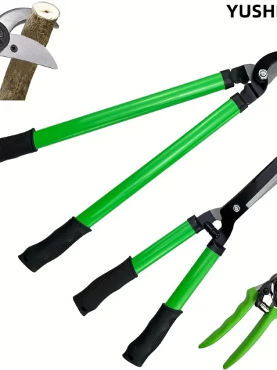 3pcs/set Garden Tools Set Lopper Pruning Shear Garden Scissors green Portable Pruning Shears