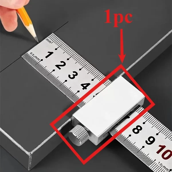 Adjustable Steel Ruler Stopper Professional Measuring Tool