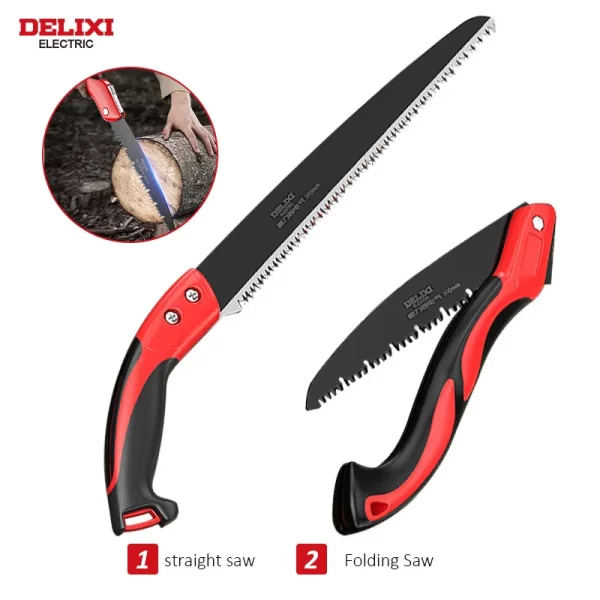 DELIXI ELECTRIC Folding Saw，SK5 steel One-button Folding Design - Image 4