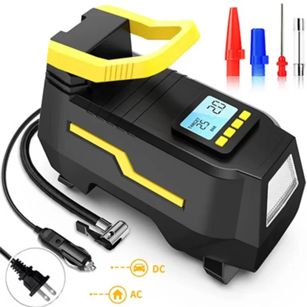 DC/AC 12V/100-230V 150PSI Car Air Compressor Tire Inflator Air Pump with Digital Pressure Gauge - Image 8