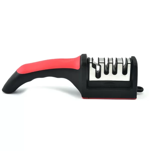 Kitchen 4Segment Knife Sharpener Household Multi-Functional Hand-Held Three-Purpose Black Sharpening Stone - Image 7