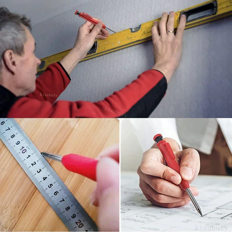 Solid Carpenter Mechanical Pencil with Sharpener - Image 4