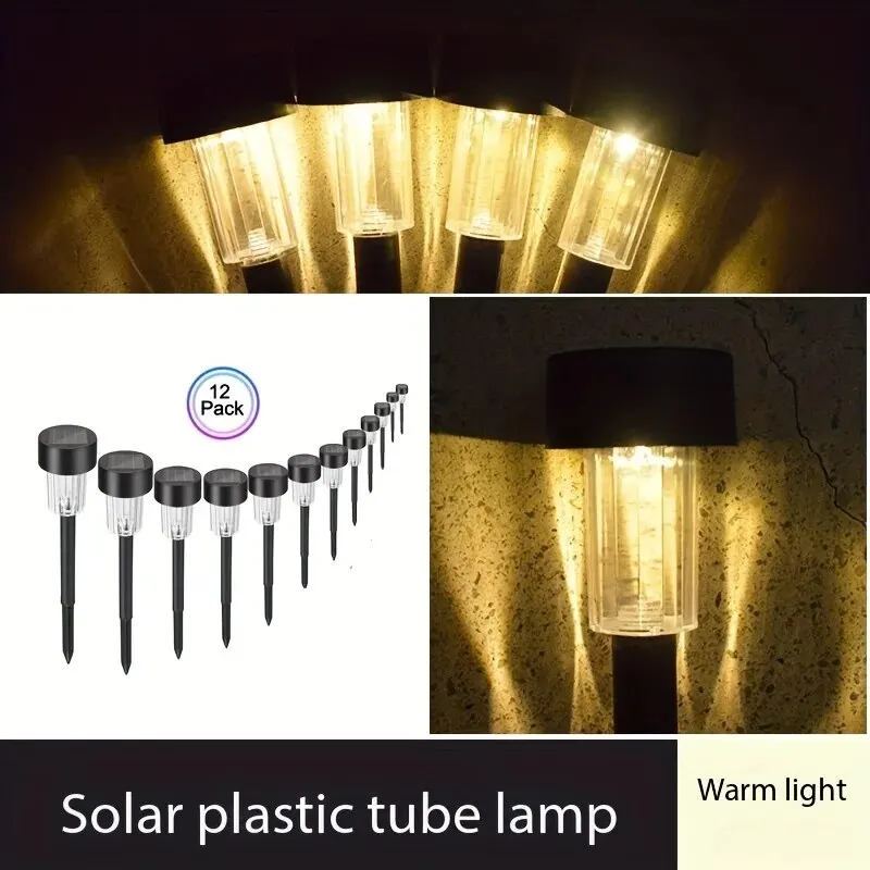 12 Pack Solar Outdoor Lights Solar Garden Light LED Landscape Lighting Waterproof Pathway Lights - Image 7