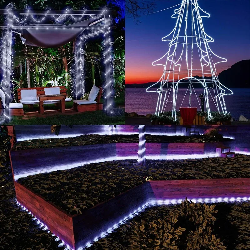 Outdoor Solar Tube Rope Led Light Garden Christmas Decoration Fairy String Light - Image 26