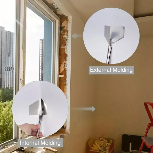 4Pcs Construction Tools Stainless Steel Putty Knife Drywall Scrapers Hand Tool Inside Outside Corner - Image 2