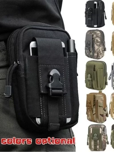 Mobile Phone Case Pouch Waist Bag Waterproof Nylon Multifunction