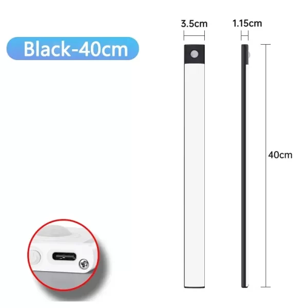 LED Cabinet Light USB Type-C Rechargeable Motion Sensor Led Lamp for Kitchen Wardrobe Cabinet Lighting 20cm/30cm/40cm/50cm/60cm - Image 12