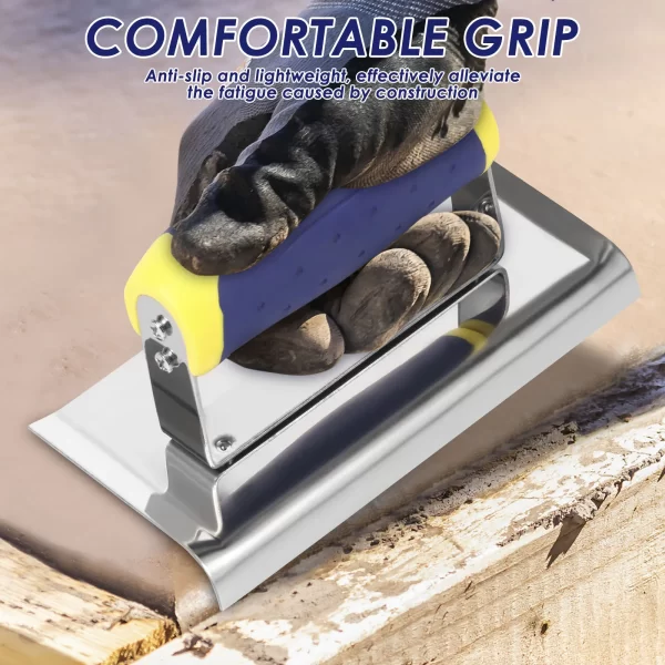 2/3Pcs Stainless Steel Concrete Tool Set Rustproof Flat Finishing Trowel Plus Concrete Edger and Groover Set - Image 12