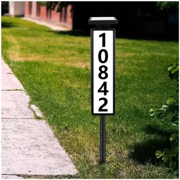 1pc Lighting House Number Light, Solar Address Sign Light With Stake,Solar Powered LED Lighting - Image 8