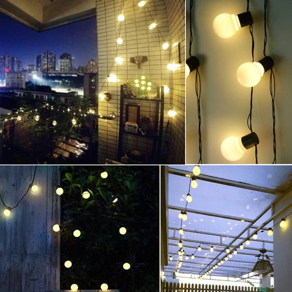 5/7/12M Led Globe Solar Fairy String Lights Christmas Garland Street Wedding Bulb Lamps Outdoor - Image 6