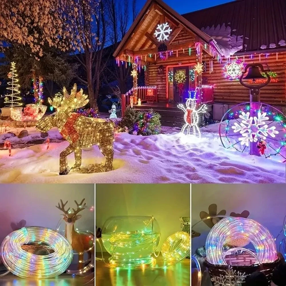 Outdoor Solar Tube Rope Led Light Garden Christmas Decoration Fairy String Light - Image 23