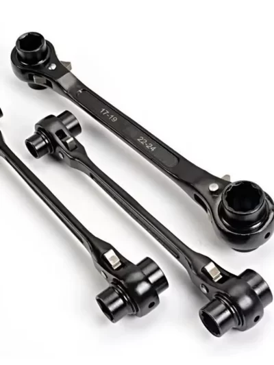 1pc 8 in 1 Dog Bone Ratchet Wrench Set, Double-Sided Automatic, Adjustable Steel