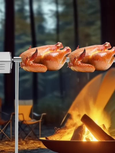 Automatic BBQ Rotisserie Motor, 2RPM Stainless Steel Grill Spit Roaster