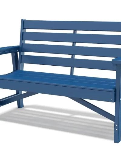 GREENVINES Outdoor Bench 51.5’’ HDPE Garden Benches Weatherproof