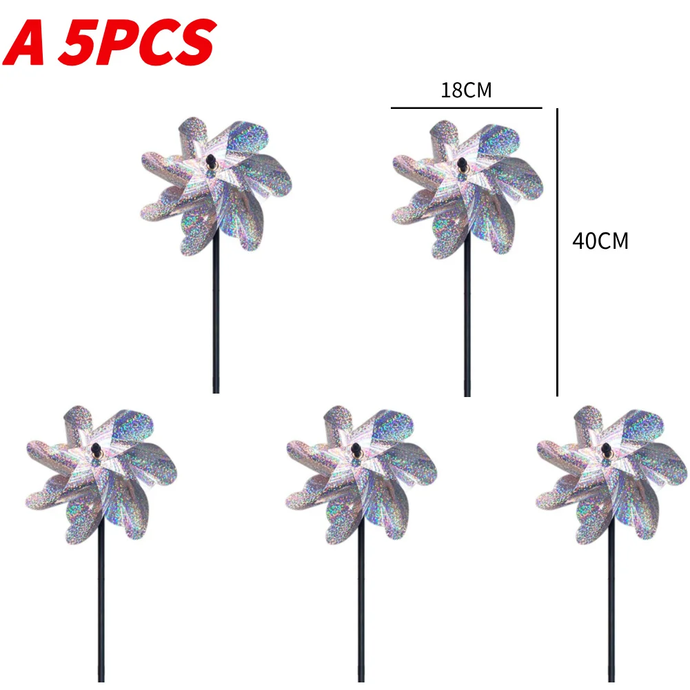 5/10PCS Bird Repeller Reflective Windmill Bird Repellent Anti Birds Windmill Spinner - Image 15