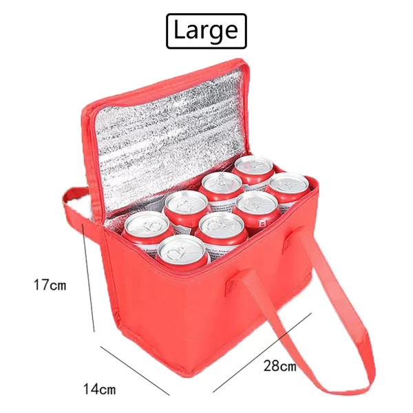 Portable Lunch Cooler Bag Folding Insulation Picnic Ice Pack Food Thermal Bag Drink Carrier Insulated Bags Beer Delivery Bag - Image 7