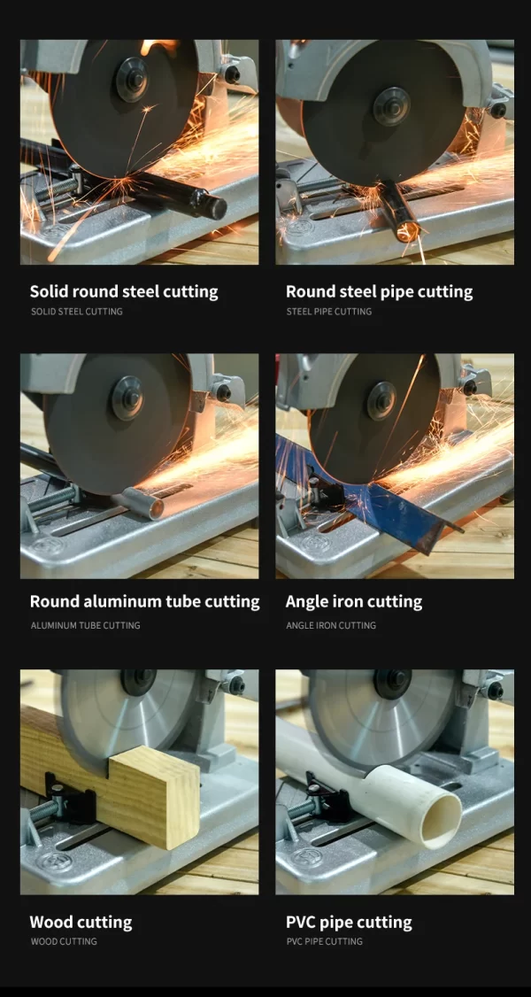 Mini Profile Cutting Machine 0-45 Degrees Table Cutter Mini Electric Saw Table Saw for Cutting Metal - Image 12