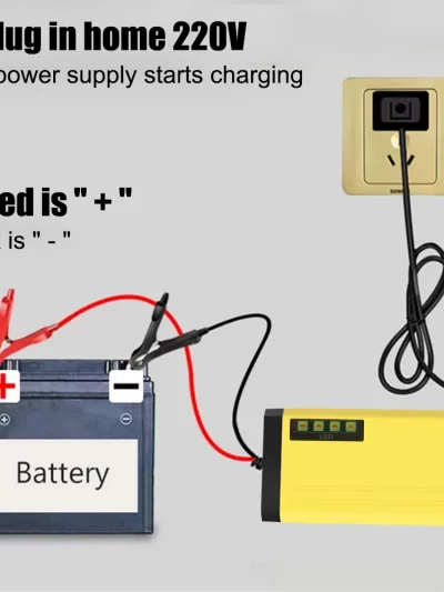 12V 2A Car Battery Charger 220V Power Puls Repair Charger Wet Dry Lead Acid Battery LED Display
