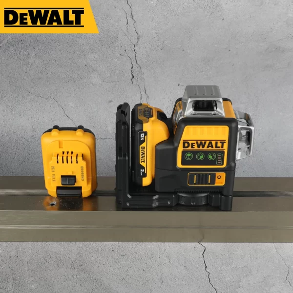 Dewalt DW089LG 12-Line Green Beam Laser Level - 360° 3-Side Coverage, 12V