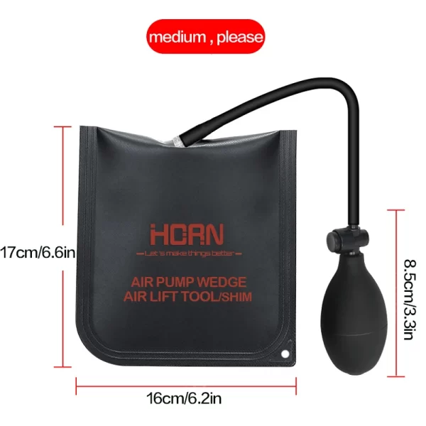 Air Wedge Bag, 3 Piece Strong Commercial Grade air bag Pump Professional Leveling Kit - Image 10