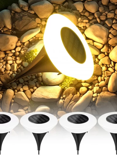 1/4PCS Solar Outdoor Lights 14LED Waterproof Lawn Lamp,360° Floor Lighting