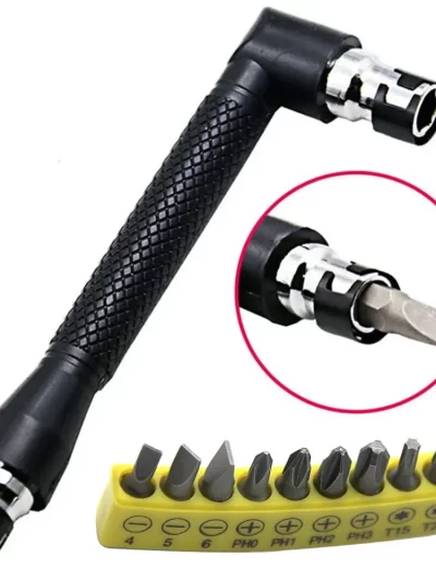 L-shaped 1/4 Hexagonal Screwdriver Bit 90 Degree Double Head Handle
