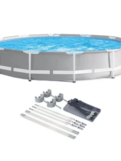 10ft x 30in Prism Metal Frame Above Ground Backyard Swimming Pool (Pump Not Included) Outdoor Hot Tubs